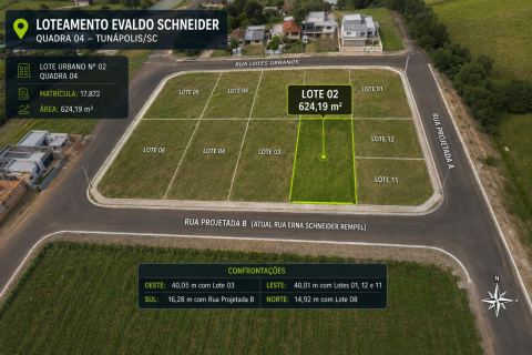 Loteamento Evaldo Schneider - s/n - Lote 2, Quadra 4 - Centro